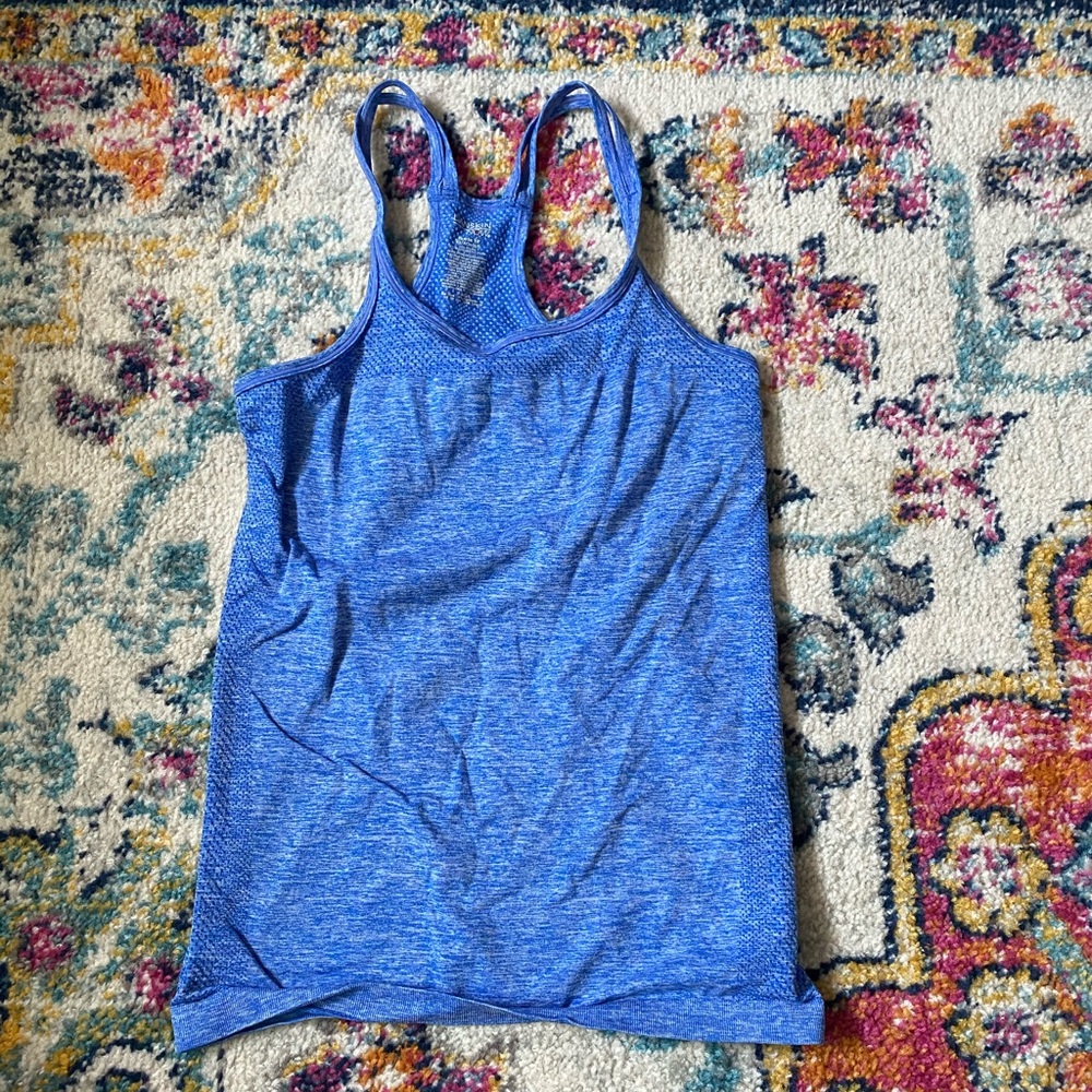 Blue workout shirt